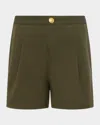 L Agence Saige Safari Shorts In Ivy Green