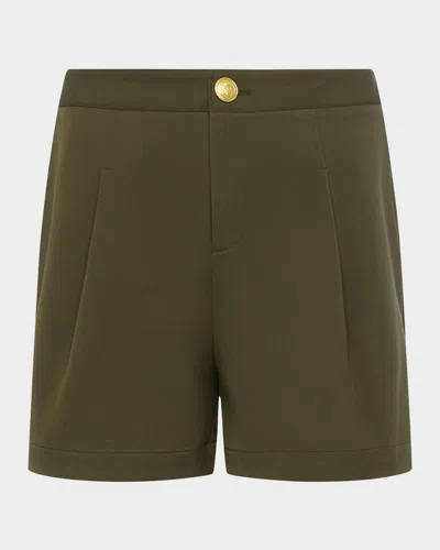 L Agence Saige Safari Shorts In Ivy Green