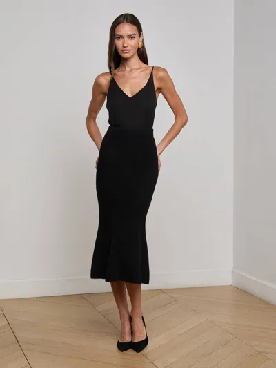 L Agence Salem Knit Skirt In Black