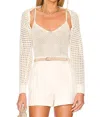 L Agence Sammy Set Tank Shawl In Ecru In White