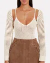 L AGENCE SAMMY TANK AND SHAWL IN IVORY