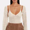L AGENCE SAMMY TANK AND SHAWL IN IVORY
