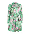 L'agence Virlen Tiered Shirt Dress In Green Multi Santa Fe Rose In Green
