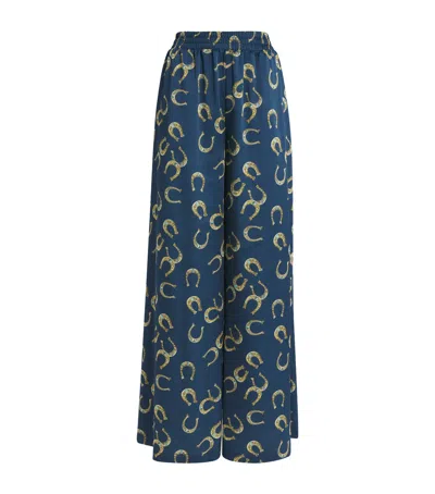 L Agence Satin Lillian Wide-leg Trousers