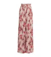 L Agence Satin Pleated Lyra Wide-leg Trousers