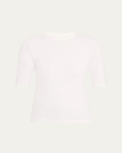 L Agence Saundra Crewneck Half-sleeve Top In Saundra Crew Neck 1 2 Slv