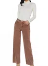 L Agence Scottie Corduroy Wide-leg Jean In Plaster In Brown