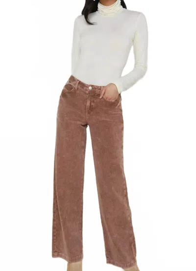 L Agence Scottie Corduroy Wide-leg Jean In Plaster In Brown