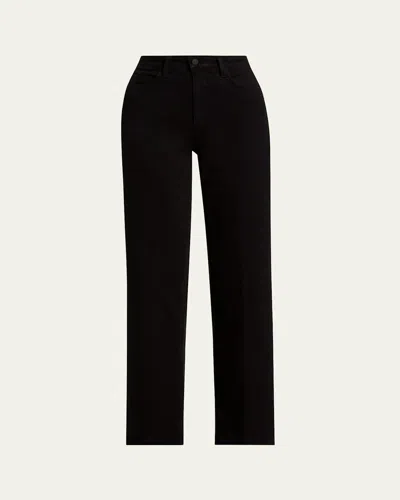 L Agence Scottie High-rise Wide-leg Jeans In Black