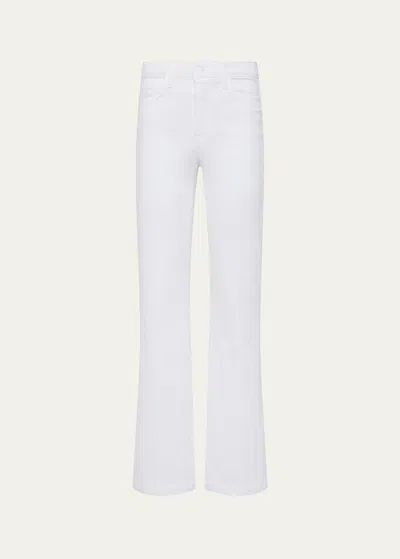 L Agence Scottie High-rise Wide-leg Jeans In Blanc