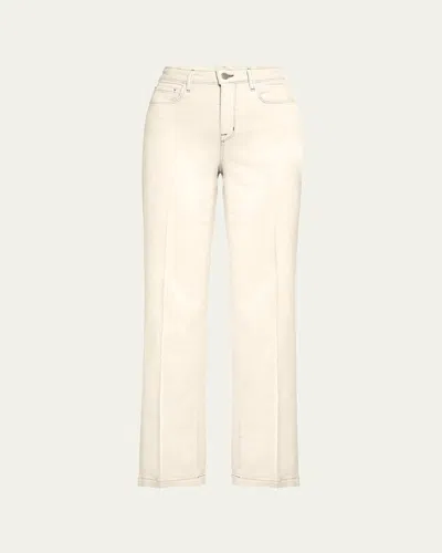 L Agence Scottie High Rise Wide-leg Jeans In Neutral