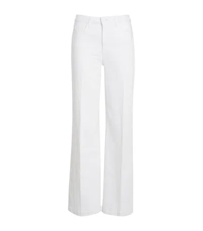 L Agence Clayton High Rise Wide Leg Jeans In Blanc