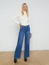 L Agence Alicent High Rise Sneaker Wideleg Jeans In Brentwood In Apollo
