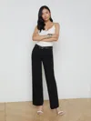 L Agence Scottie Wide-leg Jean In Black