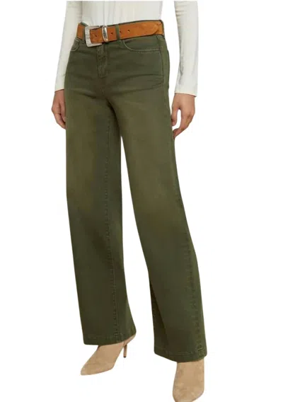 L Agence Scottie Wide Leg Jean In Picholine In Green