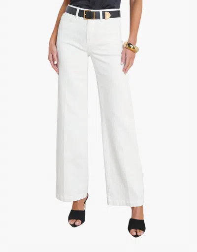 L AGENCE SCOTTIE WIDE LEG JEANS IN BLANC
