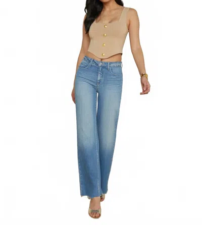 L Agence Scottie Wide-leg Jeans In Calloway In Blue