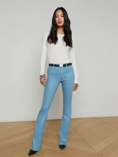 L'agence Selma Coated Bootcut Jean In Blue