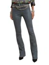 L Agence Selma Coated Bootcut Jean In Dark Shadow Coated In Green