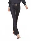 L Agence Selma Coated Bootcut Jean In Noir Coated In Blue
