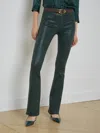 L Agence Selma Coated Jean In Forest Green In Multi