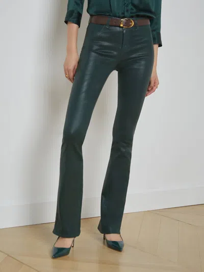 L Agence Selma Coated Jean In Forest Green In Multi