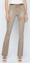 L Agence Tati High Rise Cropped Micro Bootcut Jeans In Multi