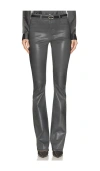 L Agence Ruth High Rise Denim In Greystone Coated In Grey