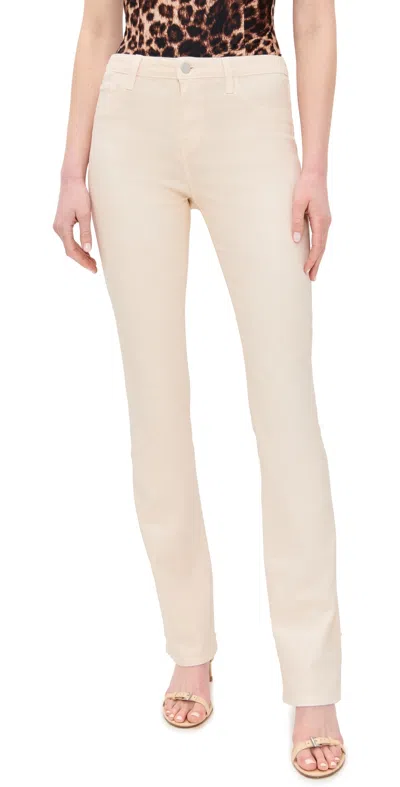 L Agence Selma High Rise Sleek Baby Boot Jeans French Vanilla Coated