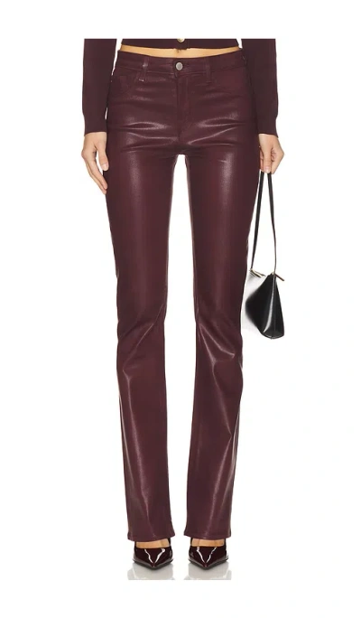 L Agence Selma High Rise Sleek Baby Boot In Wine