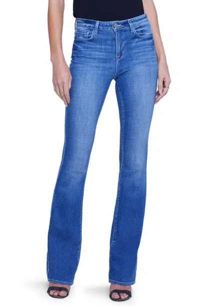 L Agence Selma High Waist Sleek Baby Bootcut Jeans In Bordello