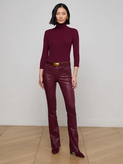 L Agence Selma H/r Sleek Baby Boot In Burgundy