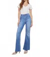 L Agence Sera High Rise Sneaker Flare Jean In Bordello In Blue
