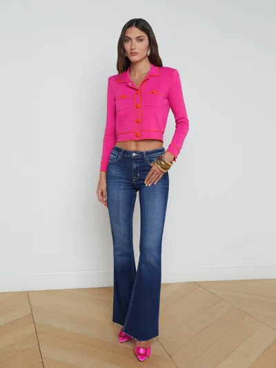 L Agence Sera Sneaker Flare Jean In Beacon