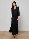 L'agence Seraphina Tiered Maxi Dress In Black