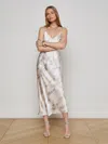 L Agence Seridie Silk Slip Dress In Neutral