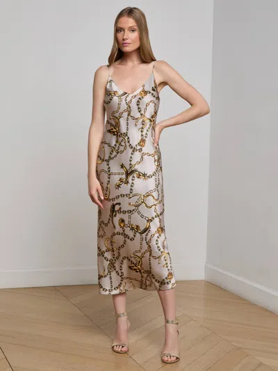 L Agence Seridie Silk Slip Dress