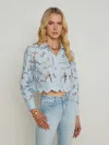 L Agence Seychelle Cropped Lace Blouse