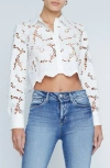 L AGENCE SEYCHELLE CUTWORK CROP SHIRT