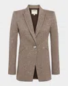 L Agence Sheila Blazer In Oliveecru Chevron