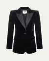 L Agence Sheila Structured Tux Blazer In Black In Black