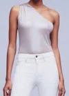 L Agence L'agence Sheridan One-shoulder Bodysuit In White