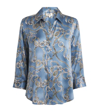 L'agence Dani Silk Blouse In Multi