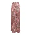 L'agence Silk Pilar Wide-leg Trousers In Pink