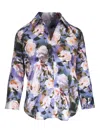 L Agence Silk Shirt In Purple