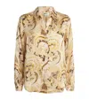 L'agence Dani Multi Chain Printed Silk Blouse In Ivory