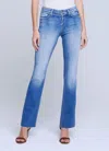 L'agence Danica High Rise Cropped Wide Leg Jean In Reno In Blue