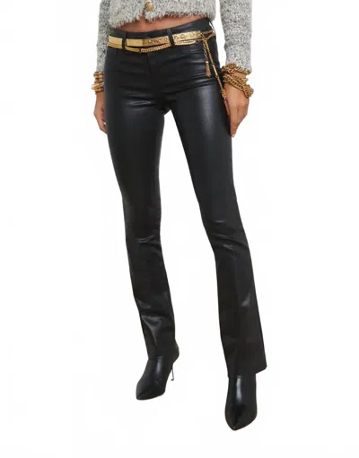 L'AGENCE SNEEKI LOW RISE JEANS IN NOIR COATED