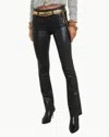 L'agence Sneeki Low Rise Sneaker Straight Jeans In Noir Coated In Multi