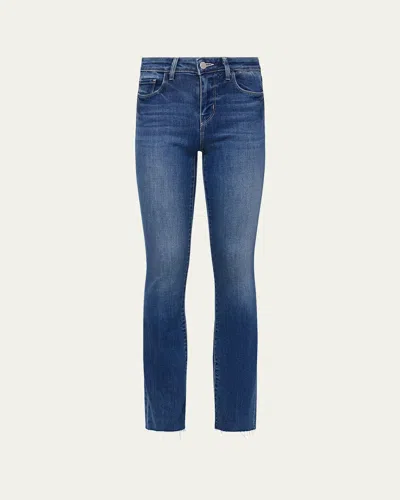 L Agence Sneeki Low-rise Sneaker Straight Jeans In Stanton